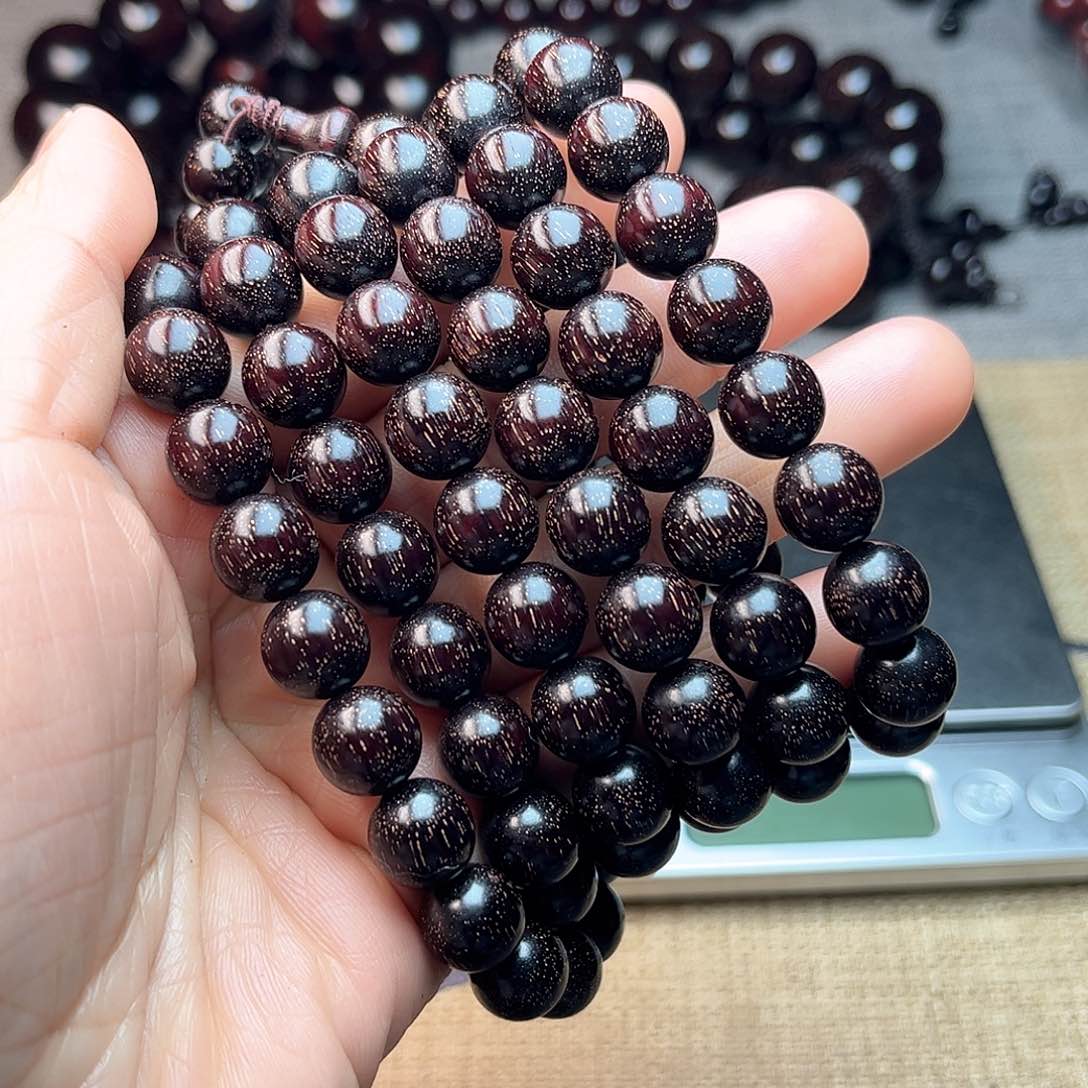 檀香紫檀（小叶紫檀）1.0 108颗 爆星