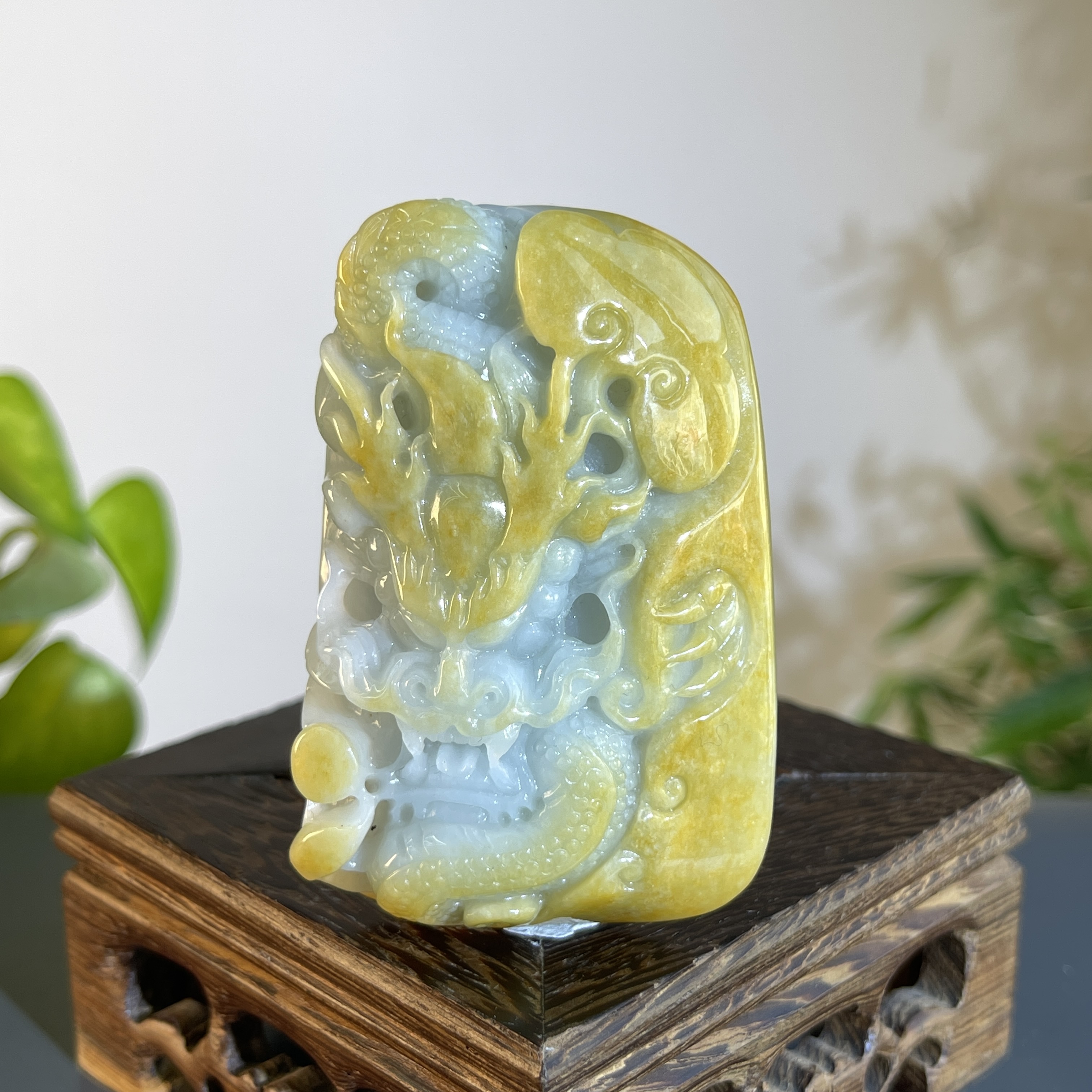 JCB18-42    天然缅甸A货翡翠    龙牌