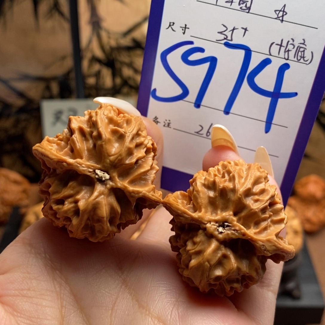 文玩核桃把件苹果园35（十字底）