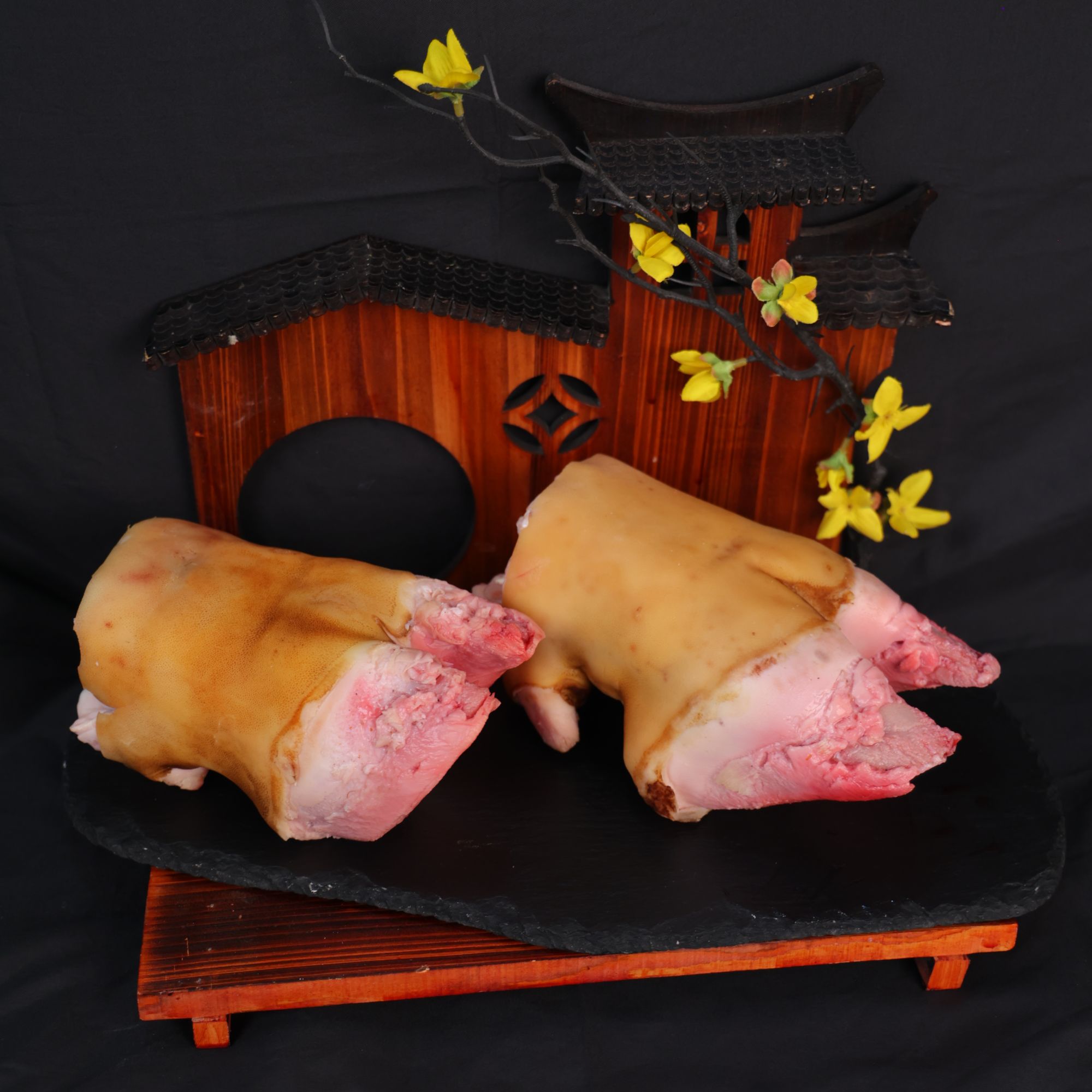 草原散养黄牛蹄手工火褪原味牛蹄子美味牛脚顺丰包邮