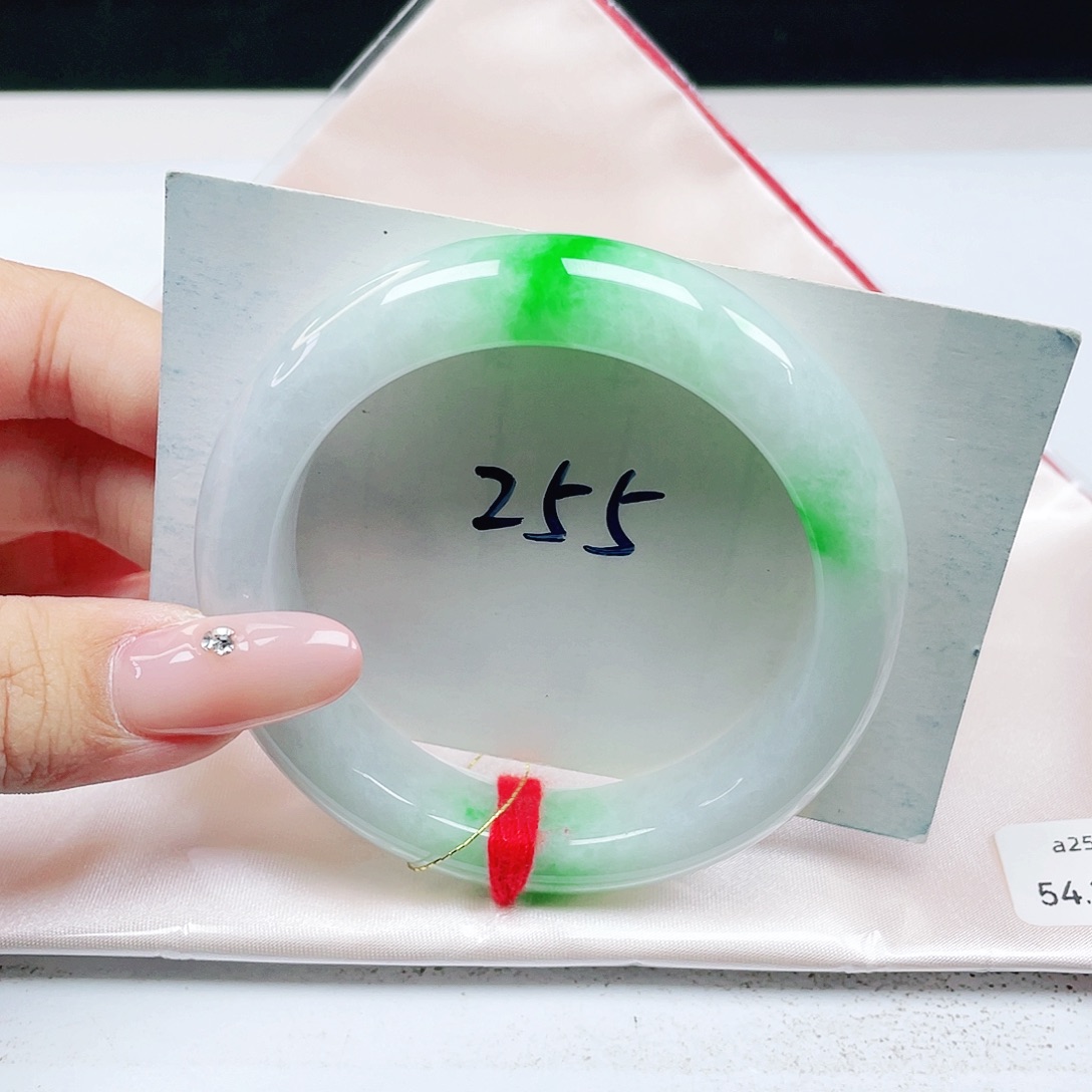 翡翠未镶嵌手镯 正圈54+