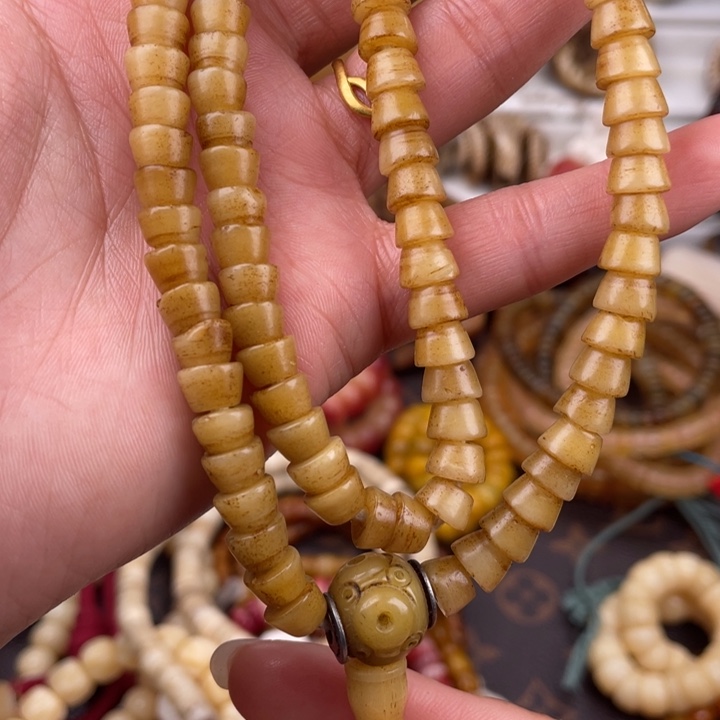 驼骨手串/手链老灵骨雕刻0.8