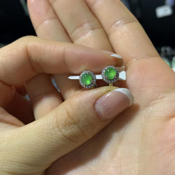 翡翠银S925镶嵌戒指