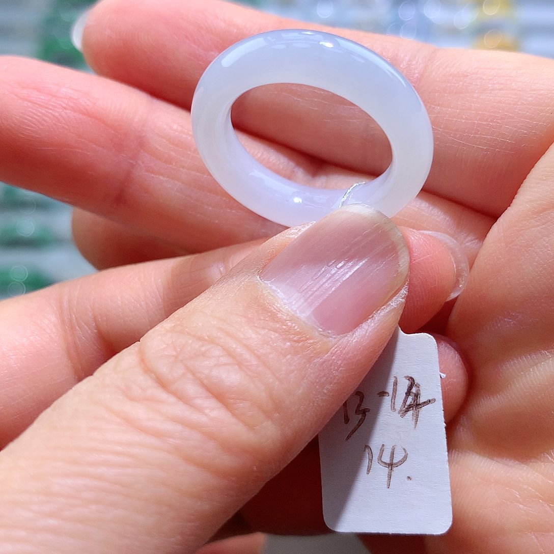 翡翠戒指未镶嵌13-14号