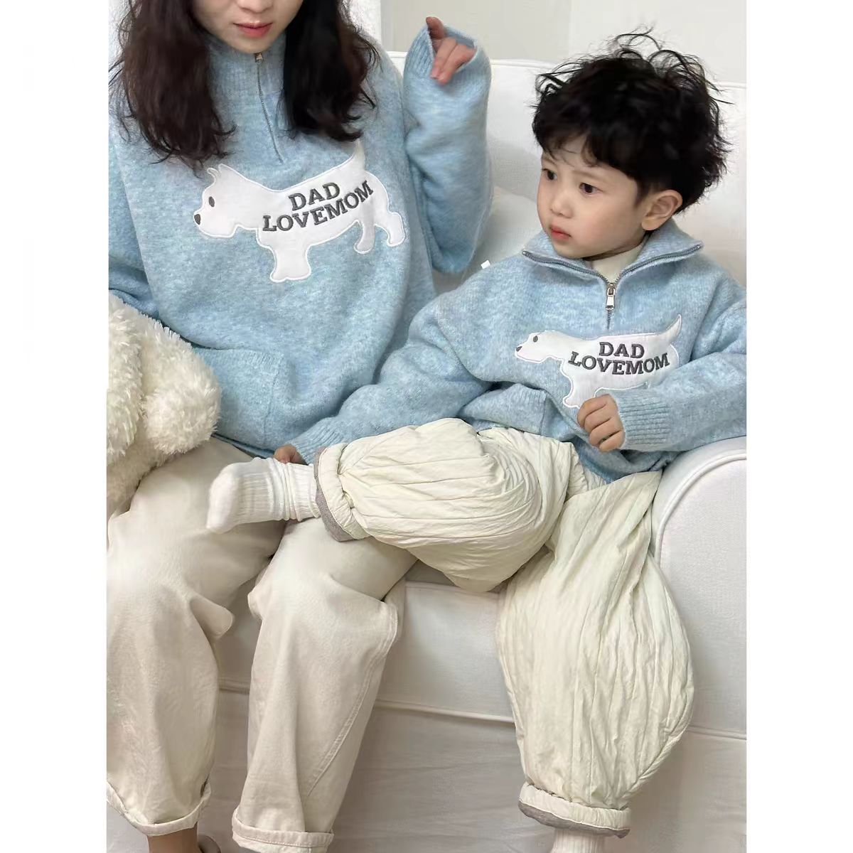 韩版高品质儿童秋冬新款毛衣重工刺绣拉链秀休闲百搭外套毛衣针织