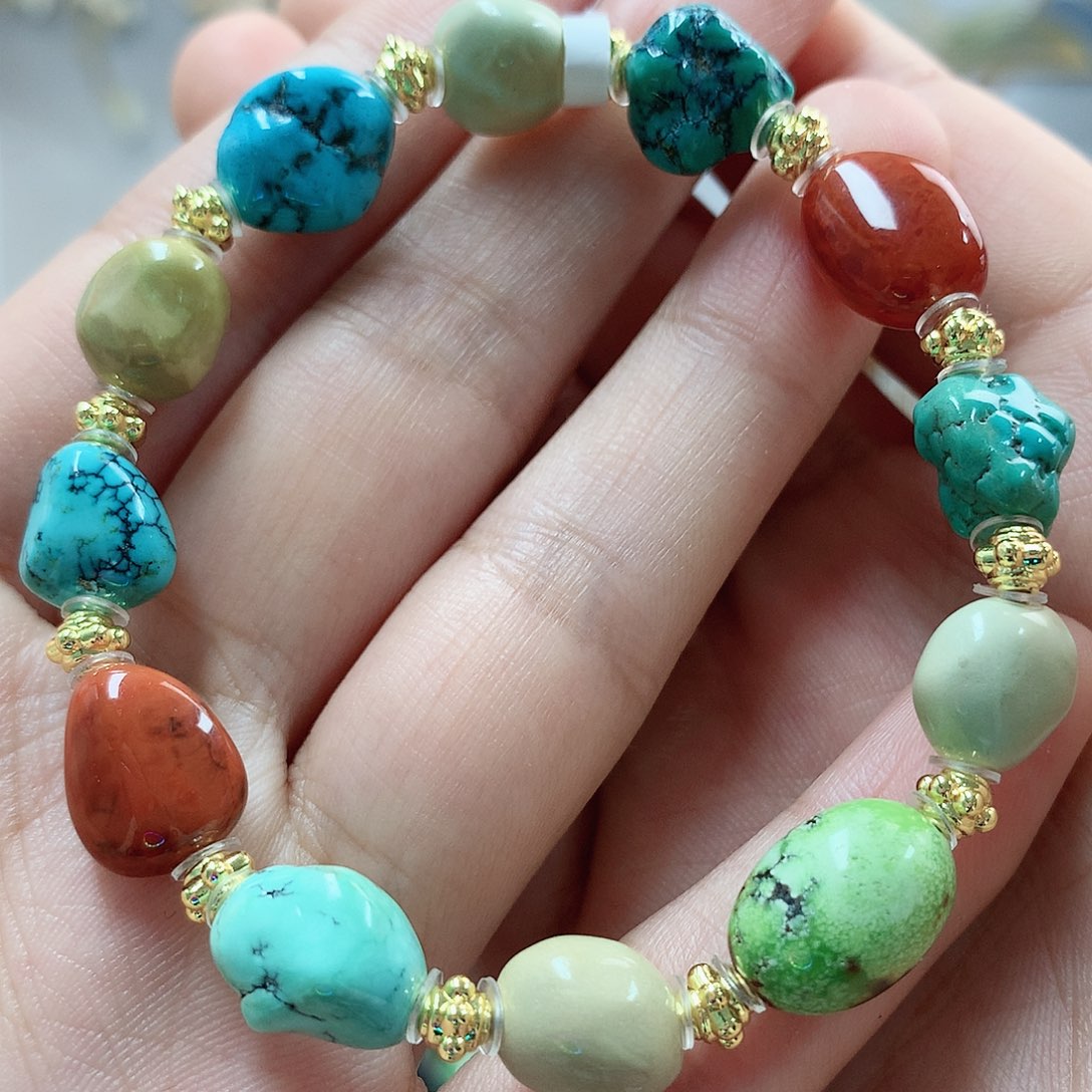 未镶嵌绿松石珠宝奇石