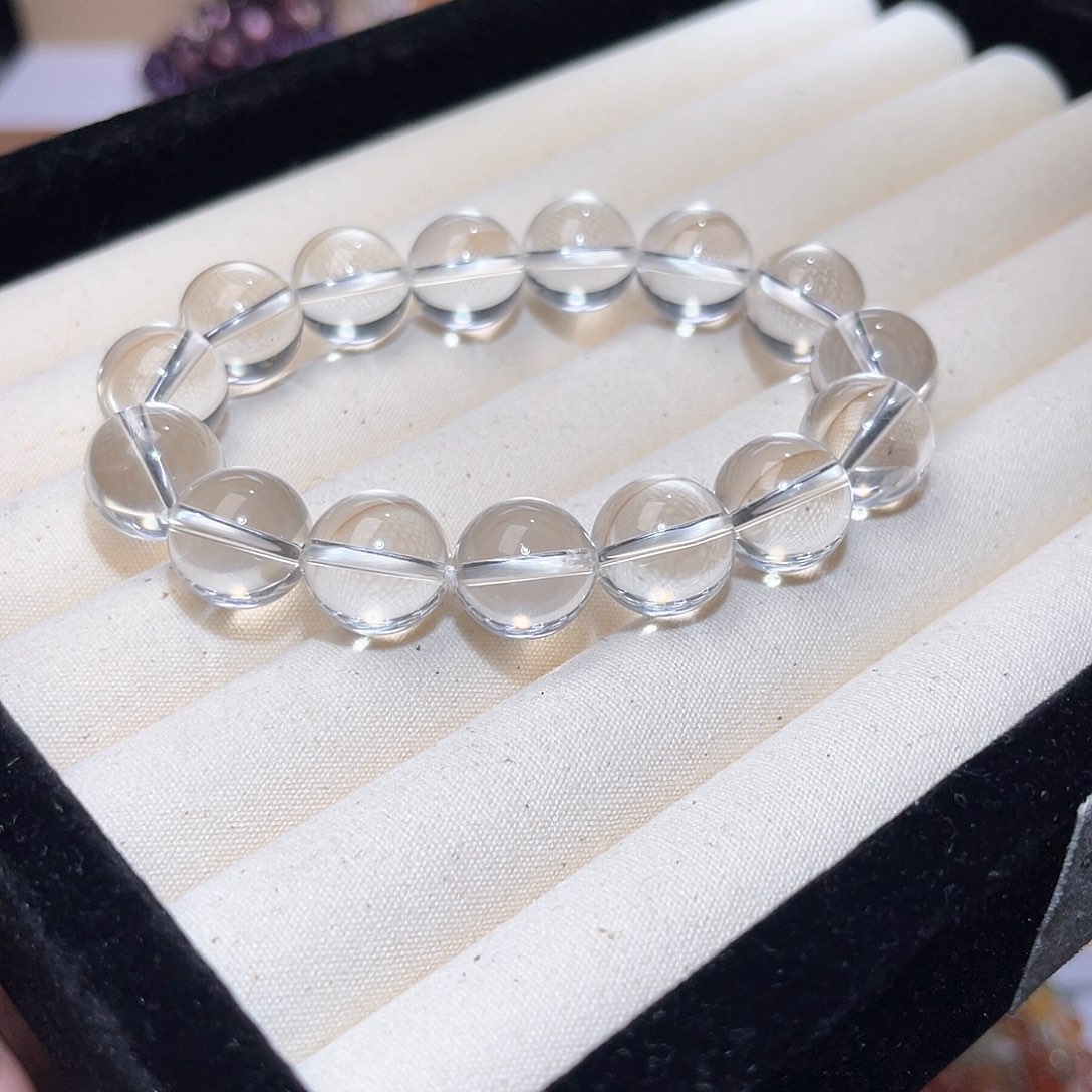 水晶手串未镶嵌爱**地天然水晶14mm