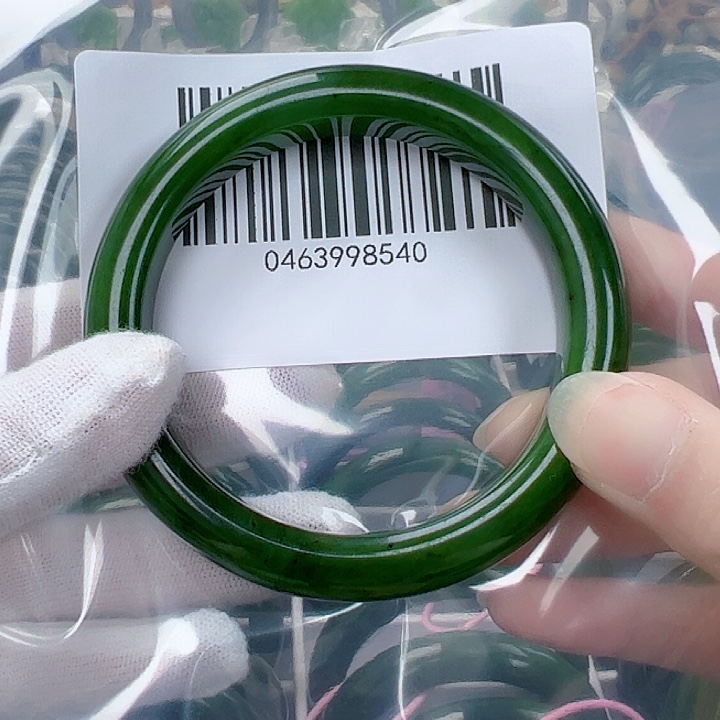 和田玉（碧玉）手镯未镶嵌58包容