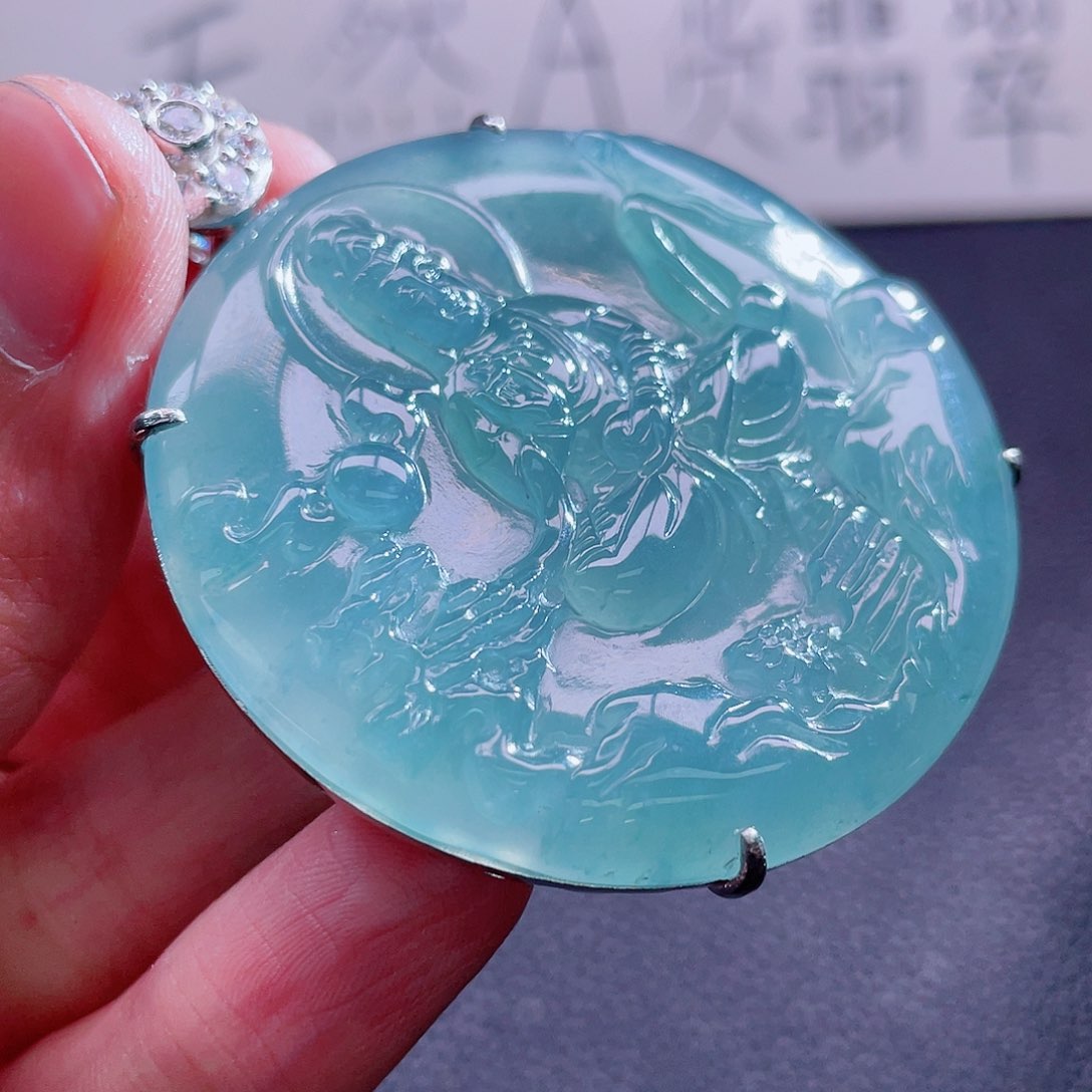 翡翠颈饰银S925镶嵌888888888