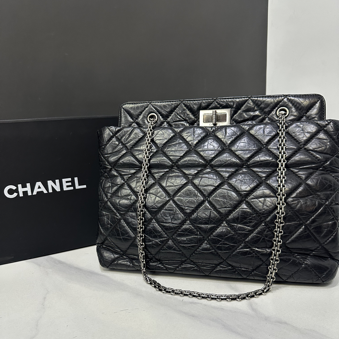 95新 Chanel/香奈儿 2.55扣托特包16开31cm/0135122608
