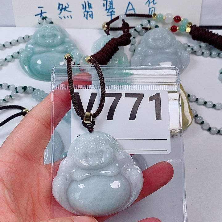 翡翠未镶嵌颈饰天然