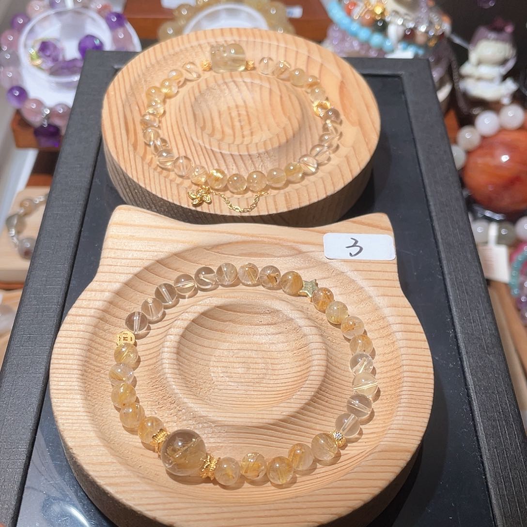 水晶手链未镶嵌衡**.金钛晶黄水