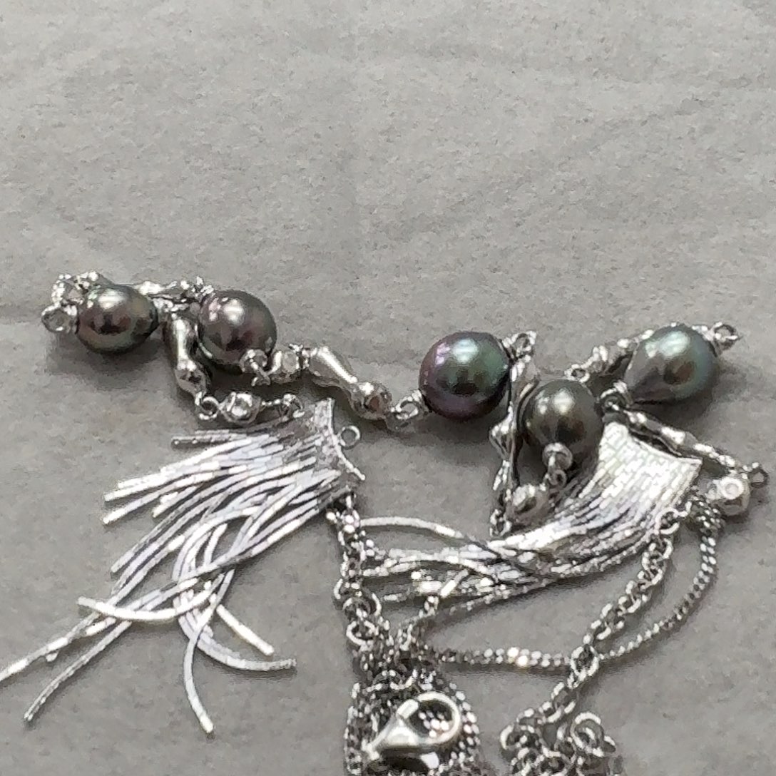 千***～银S925镶嵌海水珍珠颈饰