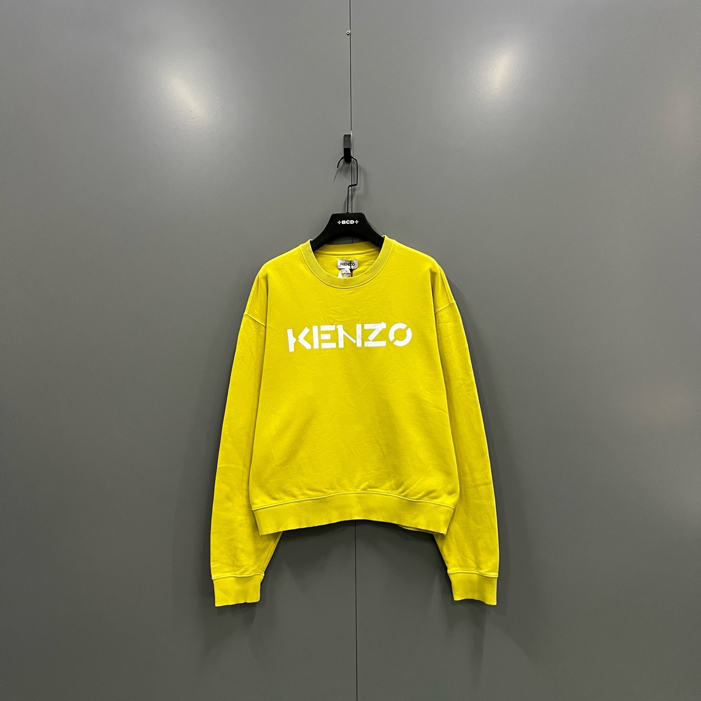 95新 KENZO/肯佐 （ll） 黄色印花logo卫衣 XL码 016440