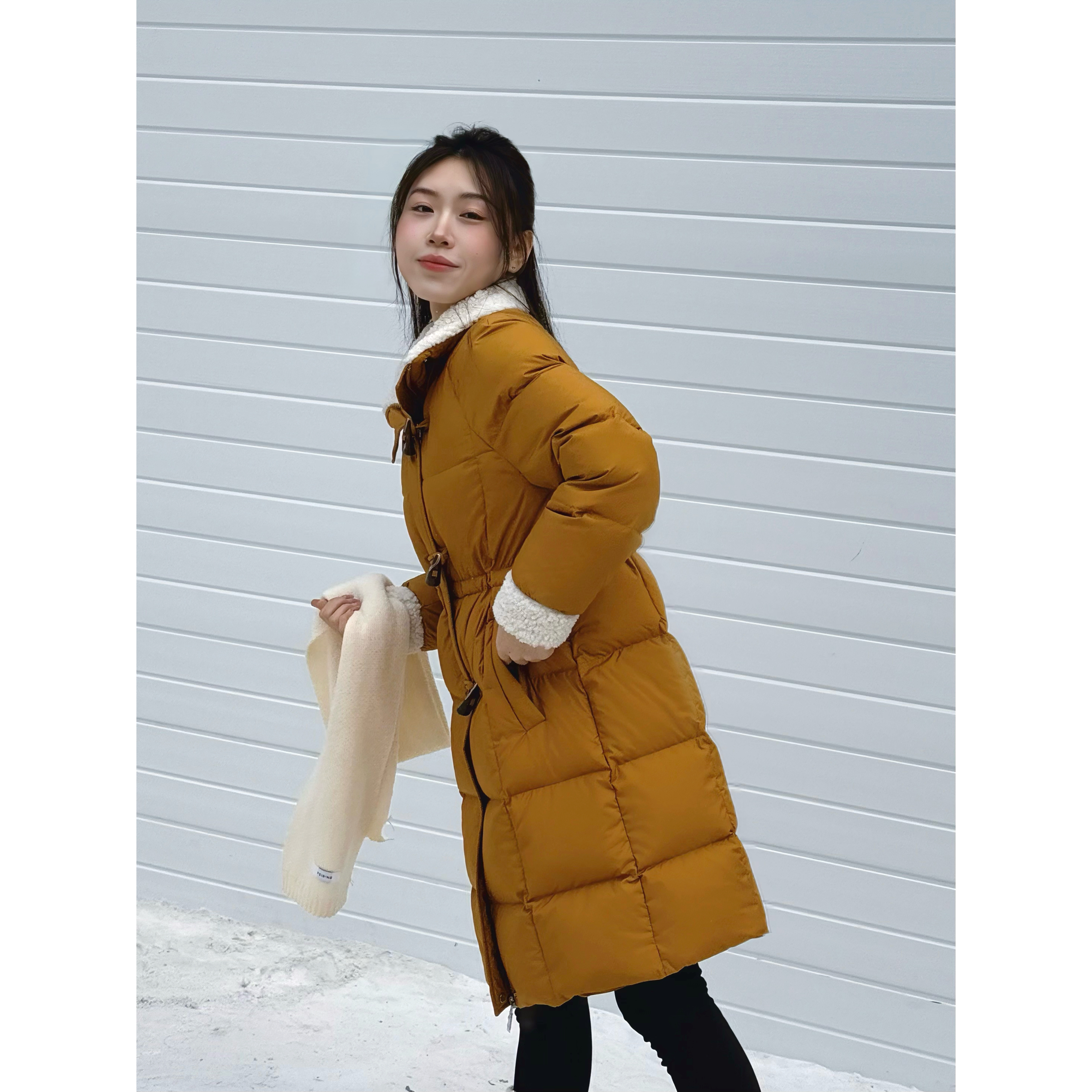 【心动记号5147】小个子翻领时尚宽松气质羽绒服90白鸭绒新款女冬