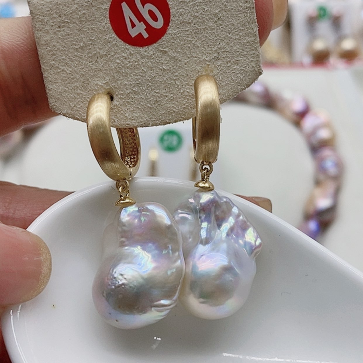 【闪购商品】淡水珍珠耳饰银S925镶嵌