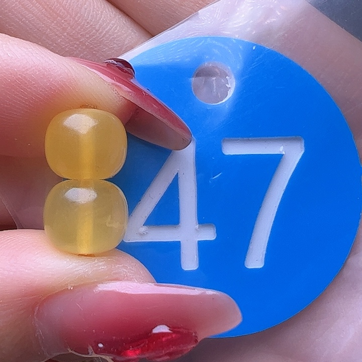蜜蜡裸石未镶嵌金沙 8mm 老型