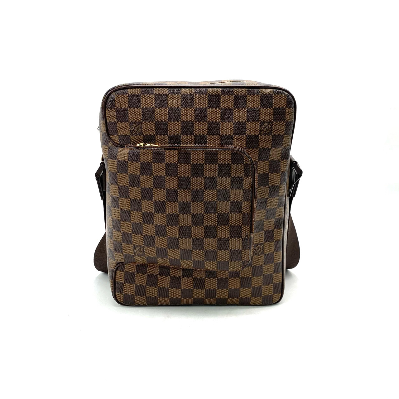 95新 LouisVuitton/路易威登 棕棋盘格斜挎包 尺寸25/32