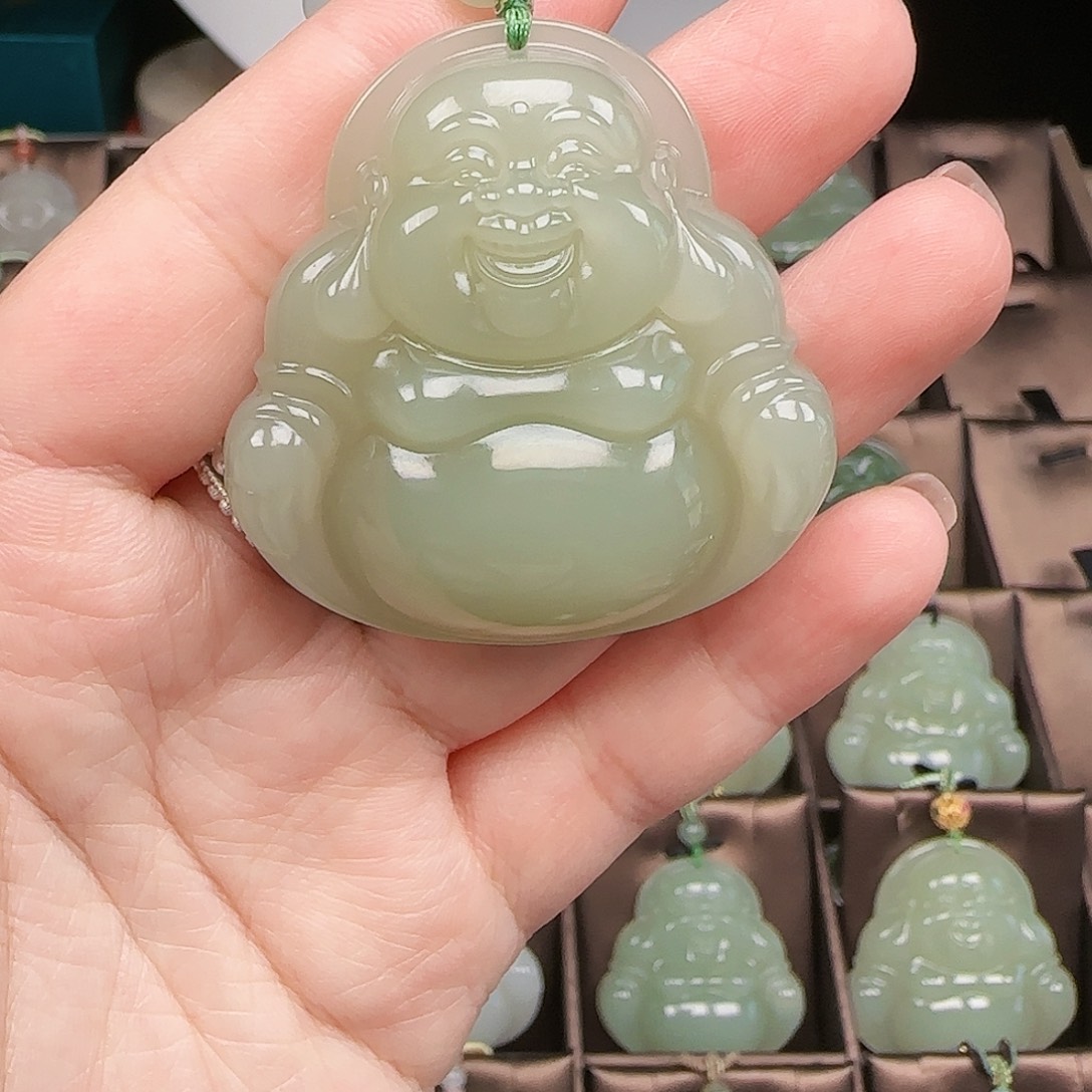 和田玉银S925镶嵌颈饰