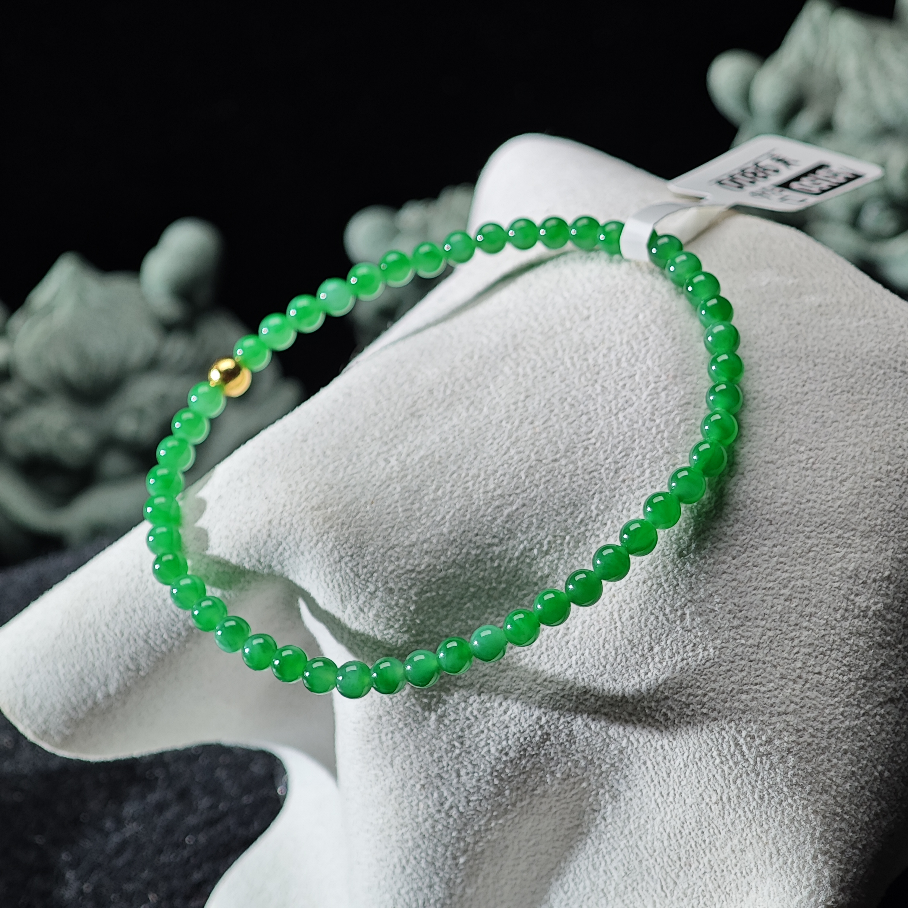 [单品]A3150(卡3.6)天然缅甸翡翠圆珠手串冰种A货国内现货可鉴赏