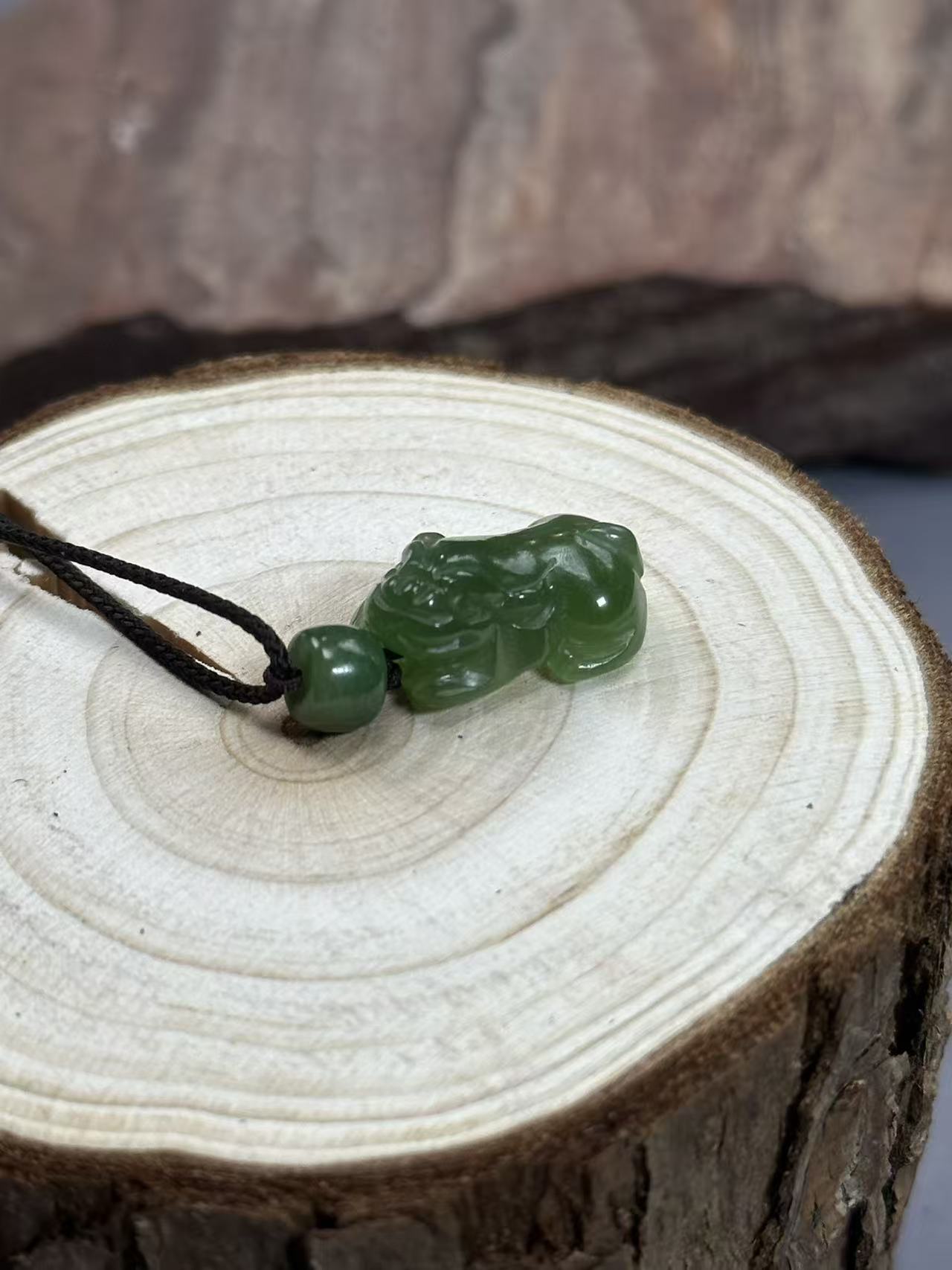 和田玉碧玉貔貅男女情侣款玉石颈饰挂件国风百搭玉坠