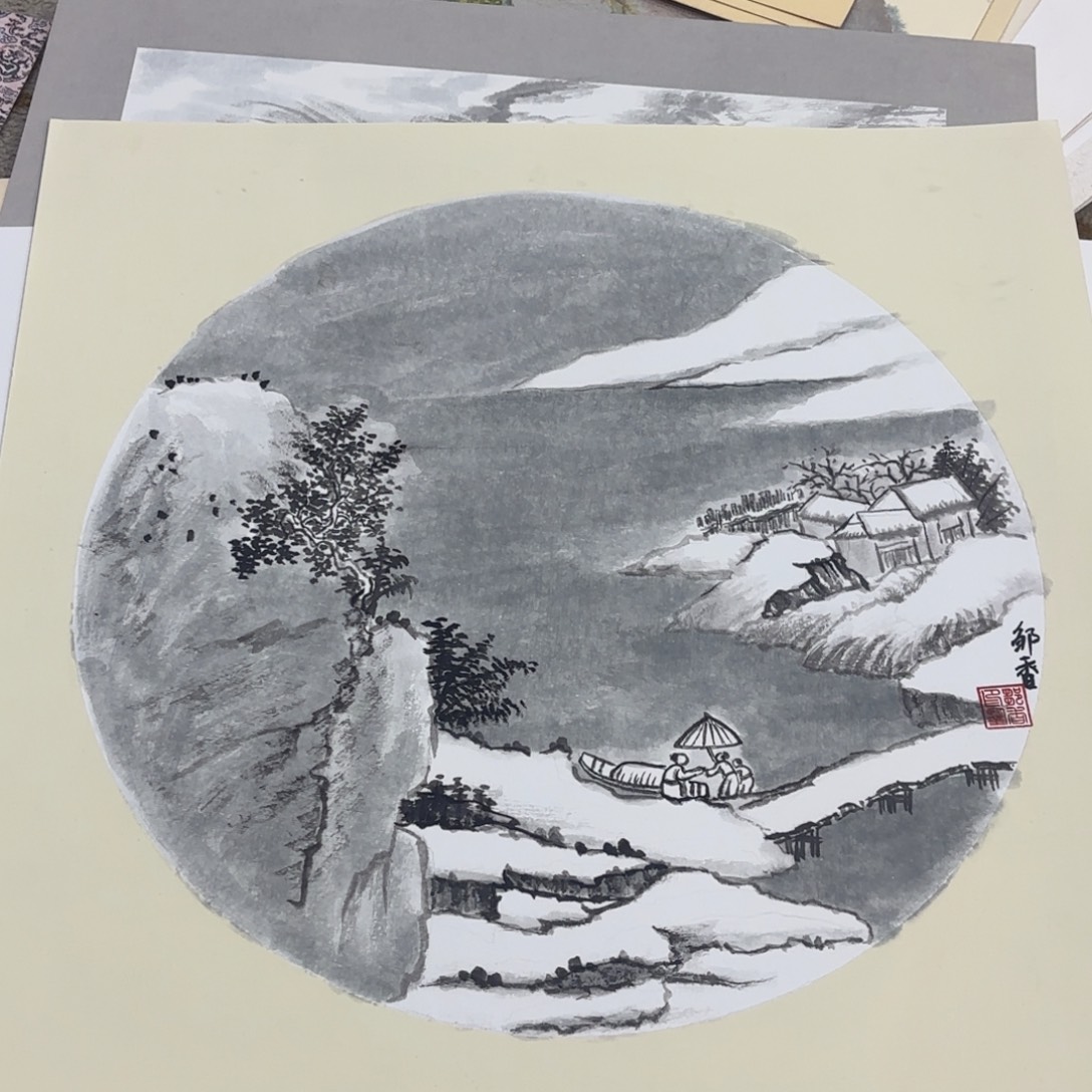 国画50-50卡纸作品艺