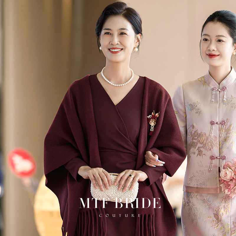 满庭芳华【意岚】喜妈妈婚宴礼服连衣裙喜婆婆高端大气轻奢高级感