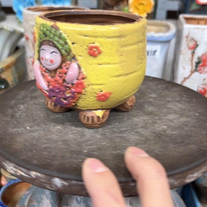 紫砂花盆粗陶材质多肉花盆