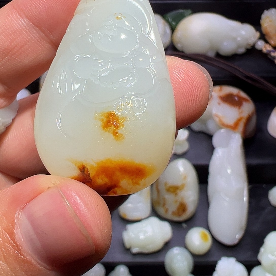 用***3和田玉未镶嵌挂件