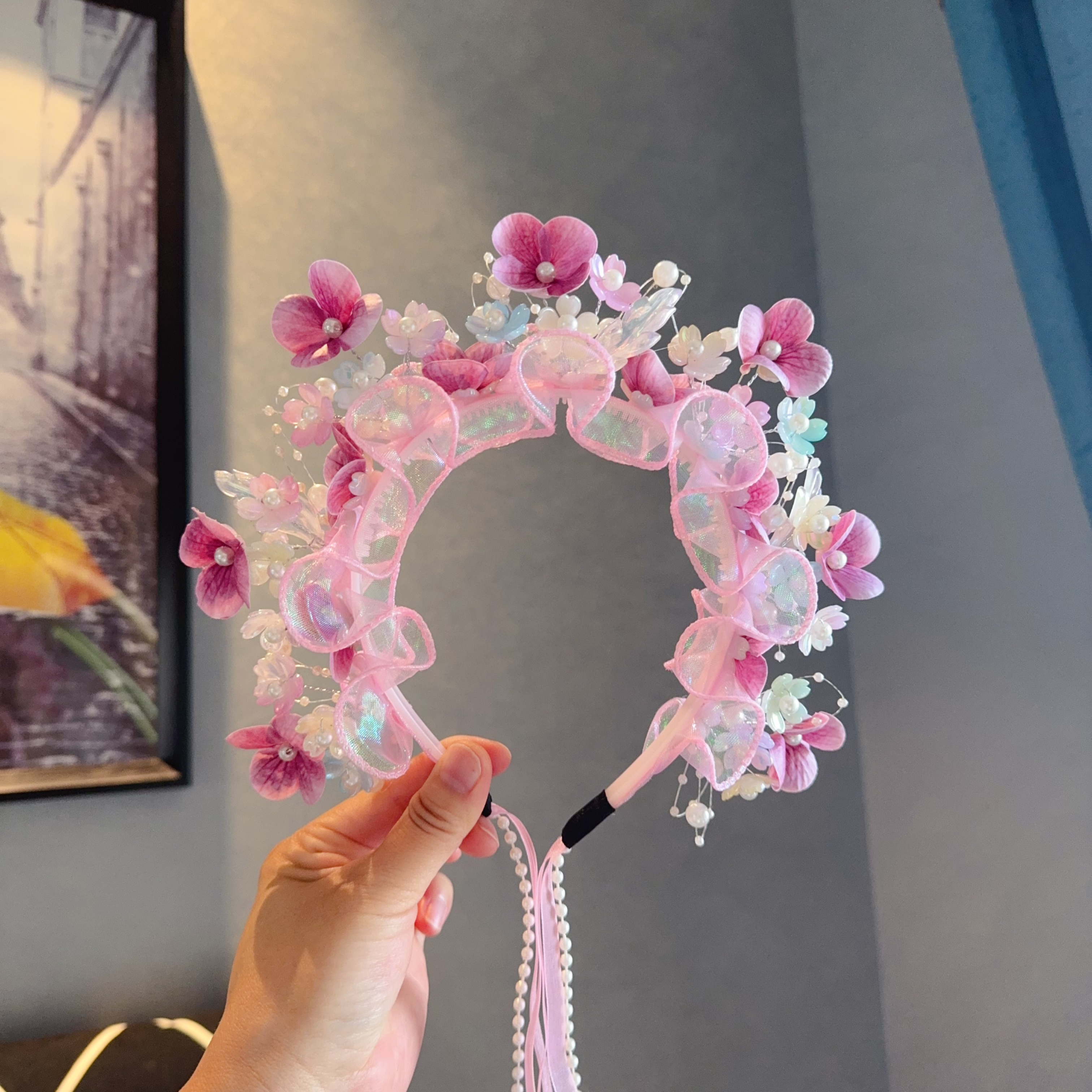【班班精选】小轻奢版蝴蝶兰仿真手感簪花仙子发箍精美diy制作材料