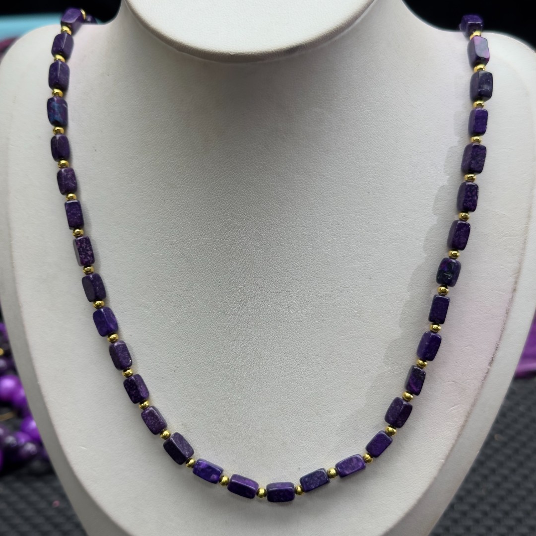 【唐艺】B22主播推荐款轻奢风常规紫色原石项链多样性发一件奇石