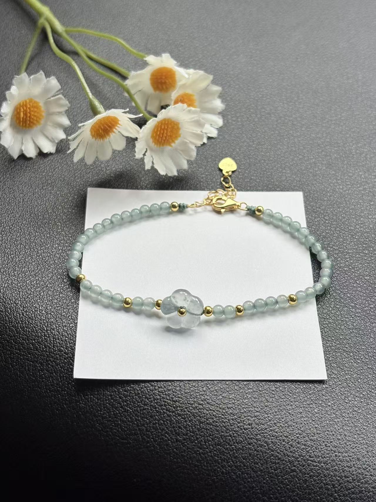 天然翡翠A货花花手串