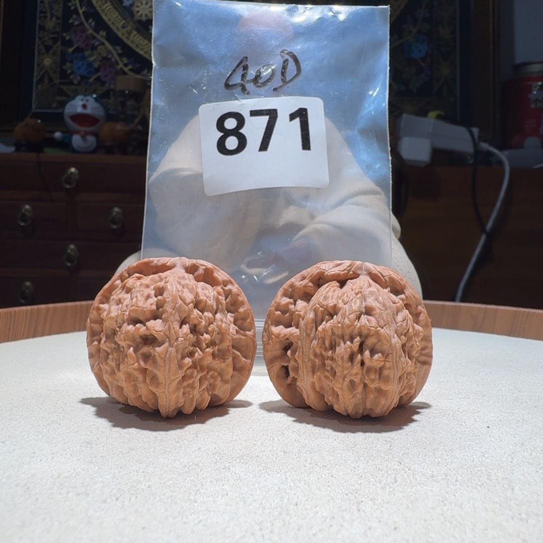 吊坠文玩核桃白狮子