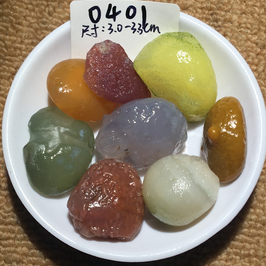0401-0415阿拉善原石戈壁石天然糖心彩珠diy鱼缸石盆栽石