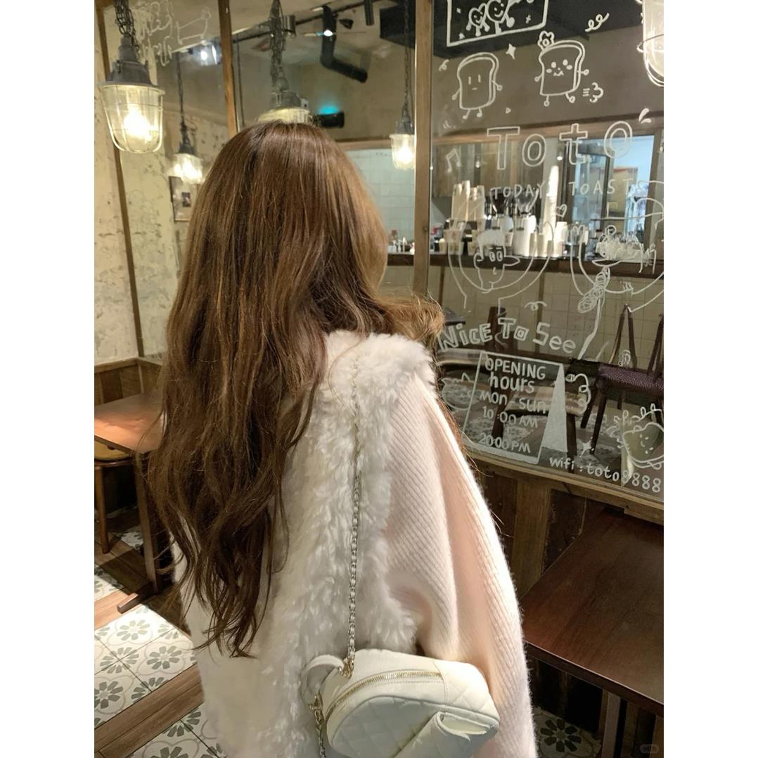 2025新款欧尼马甲流行爆款仿羊羔毛马甲女短款毛外套女上衣