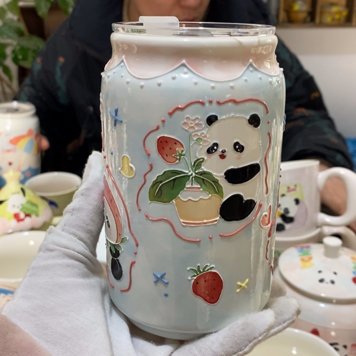 杯福*景德镇釉下彩手绘
