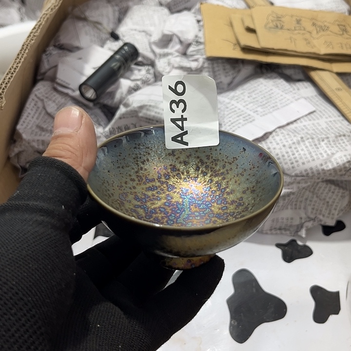 瓷片茶摆件工艺品摆件666