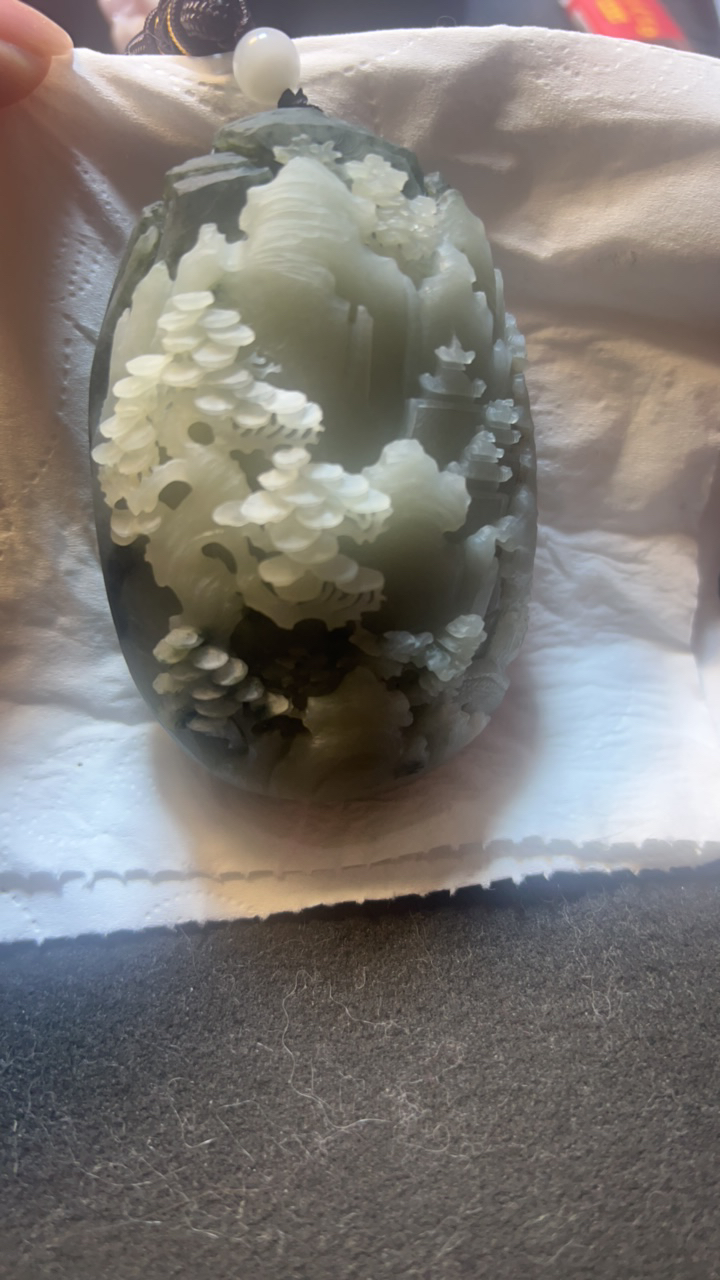 定制款独山玉手把件