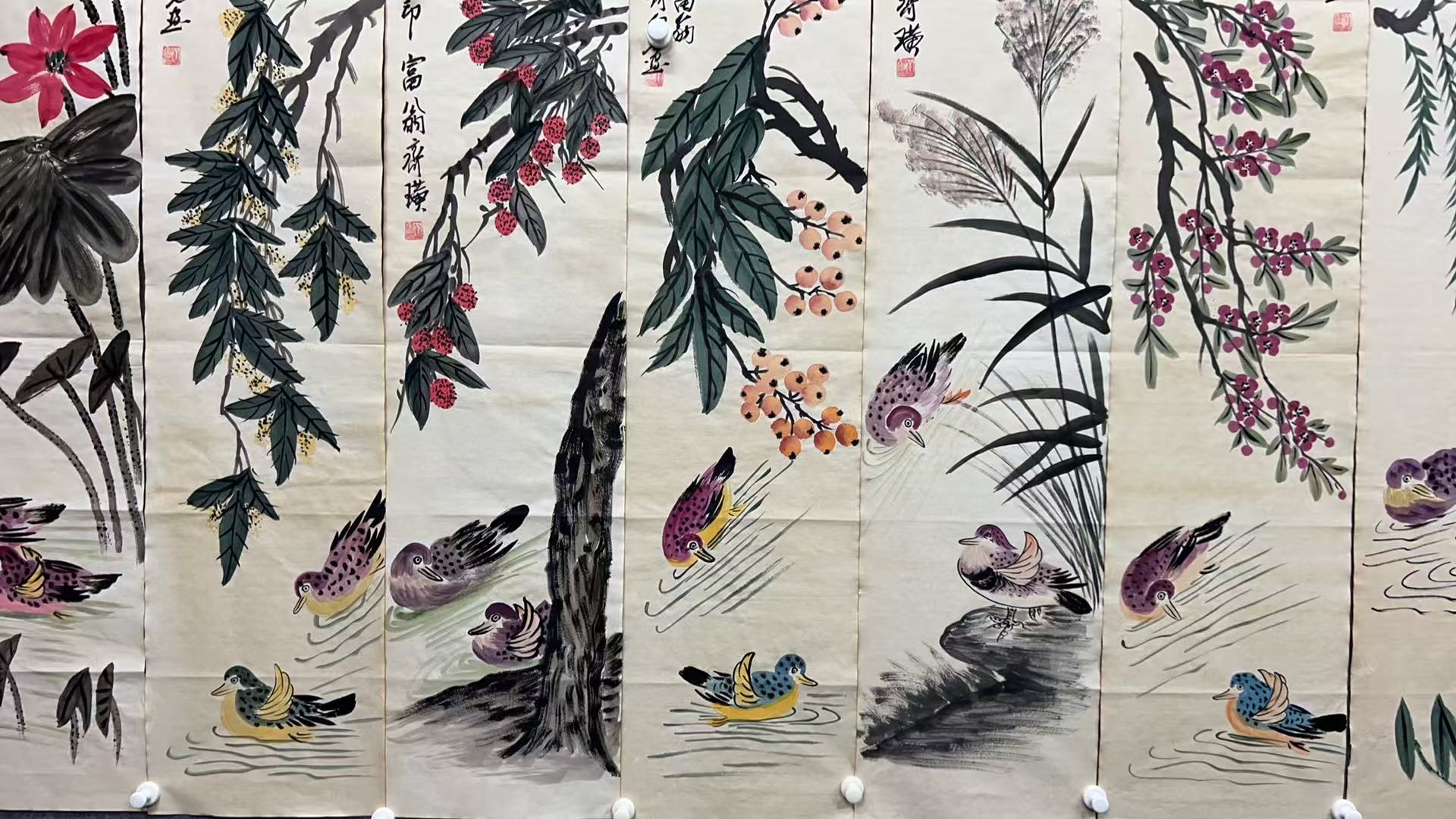 【四季】精品十二条屏装饰画通用链接