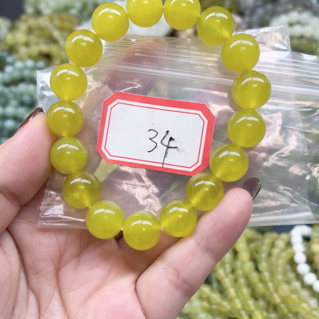 未镶嵌蛇纹石玉手串小**