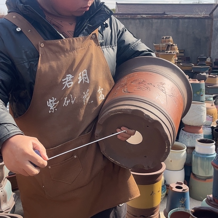 紫砂紫砂花盆盆栽