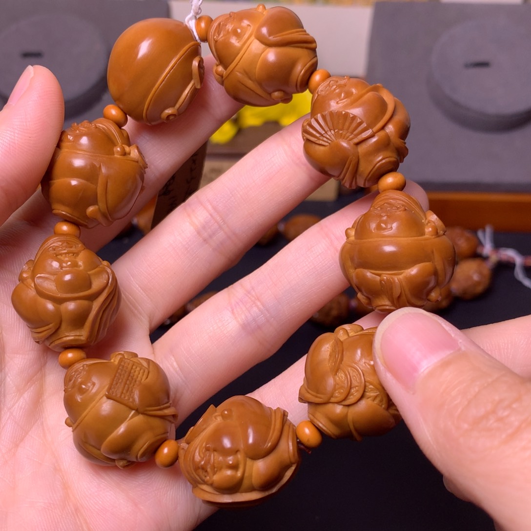 橄榄核手串/手链财神爷
