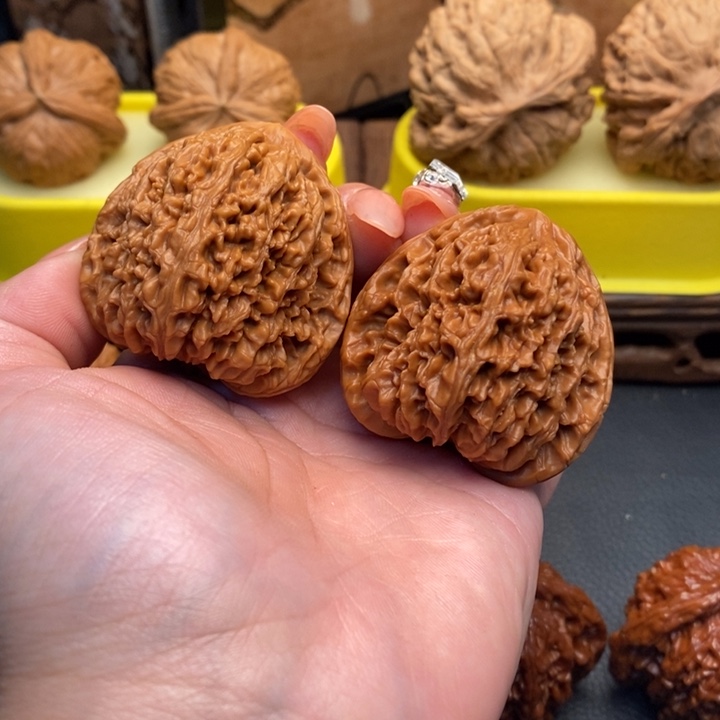 文玩核桃把件111三角疆43