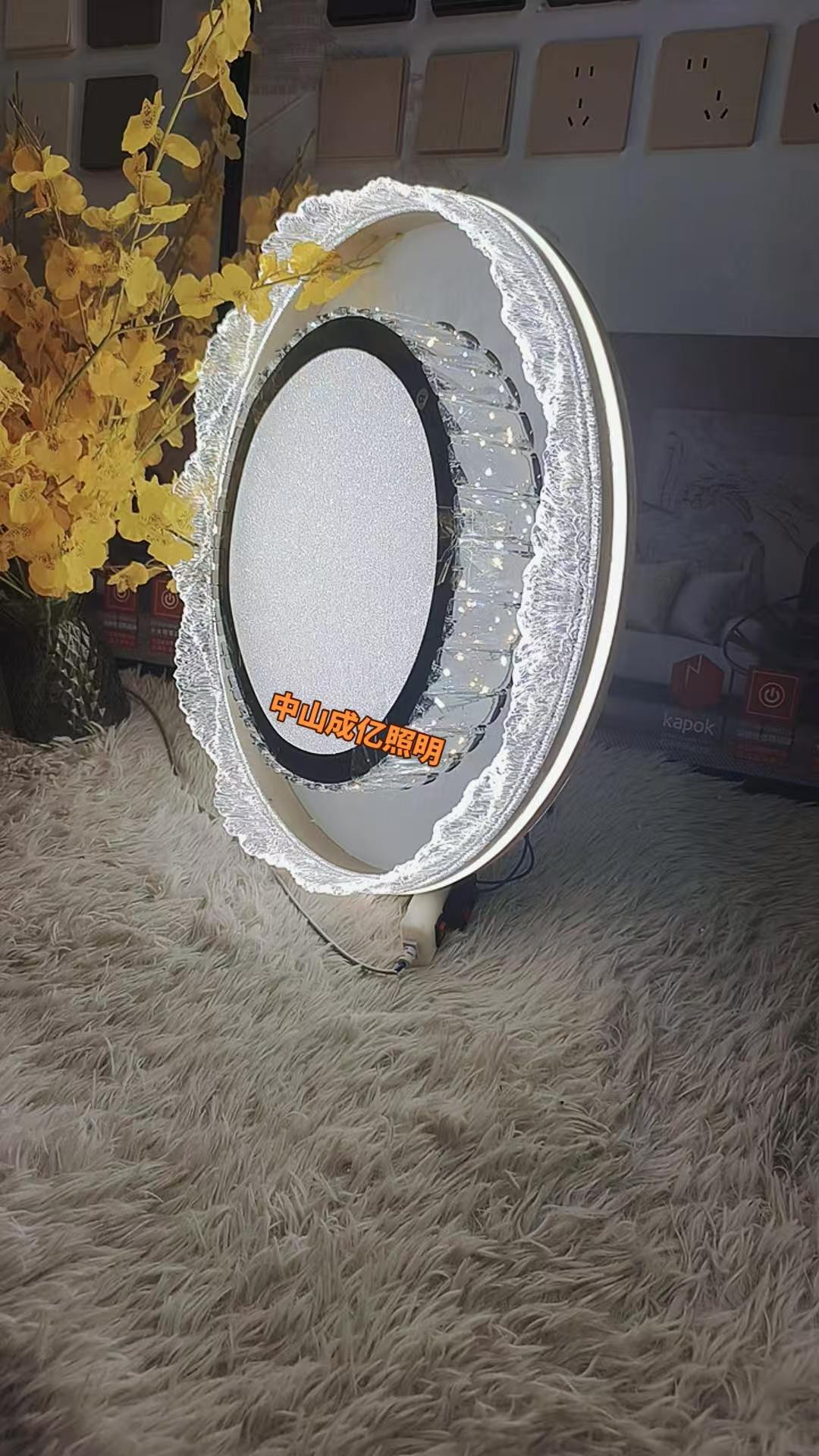 奢华护眼卧室飞机2025客厅吸顶灯光源调光圆形发光