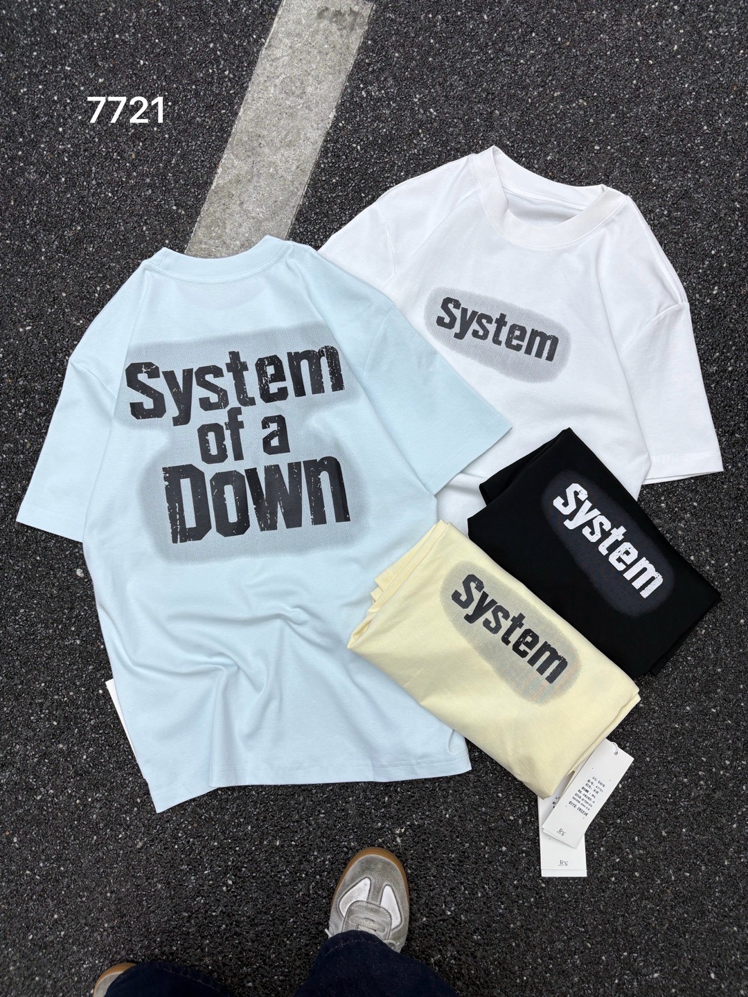 《白色》小众设计时尚撤柜新款短T-7721