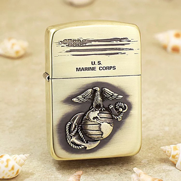 Zippo打火机美国 1941海军陆战队徽章 国行正版DYJ1