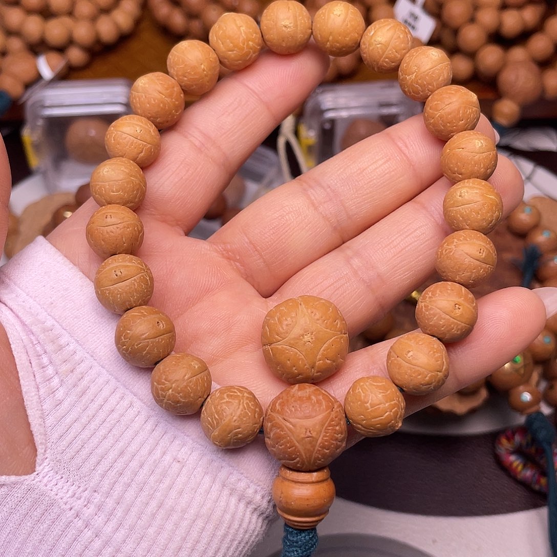 晚***安凤眼菩提手串尼泊尔凤眼菩提