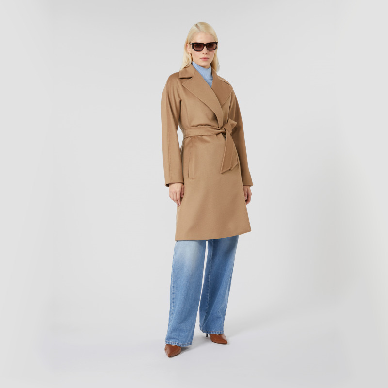MaxMara 2025早秋新品女装长袍式绵羊毛大衣6016095106