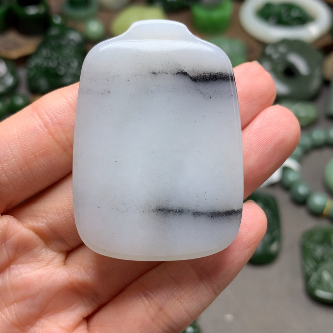 飞***1和田玉未镶嵌挂件