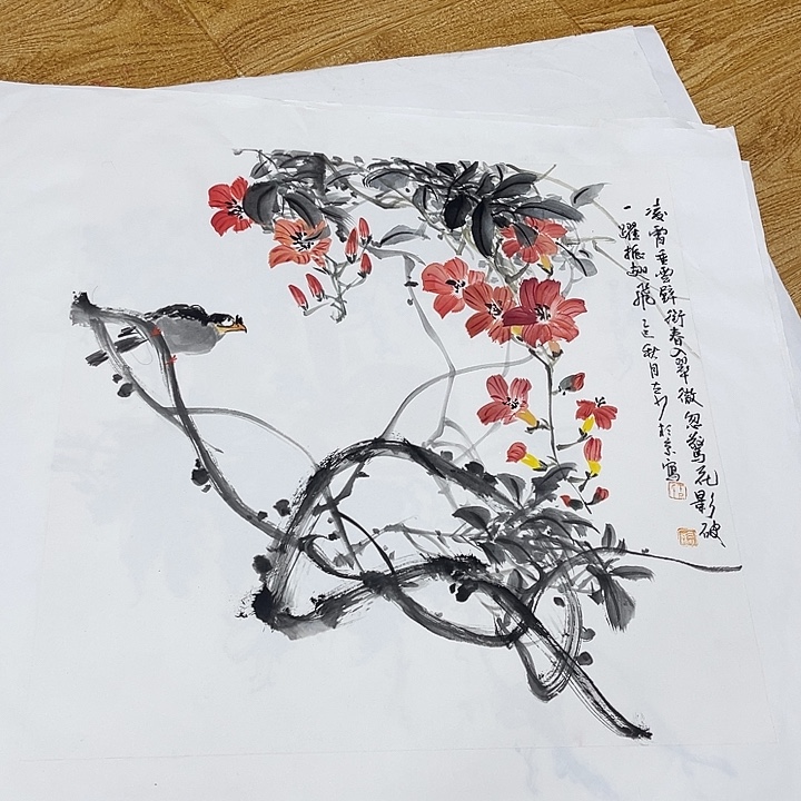 姜奇老师花鸟作品50×50